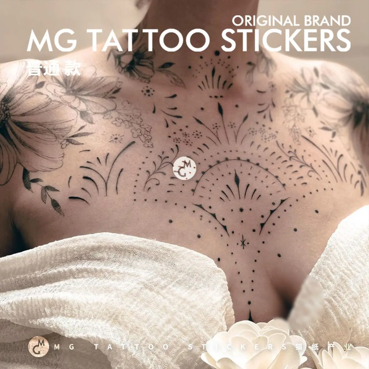 Tatuaggi totem punk luna per donne petto sexy arte fiore adesivo tatuaggio  tatuaggio finto impermeabile tatuaggio temporaneo spalla duratura -  AliExpress, image size:1181x1181