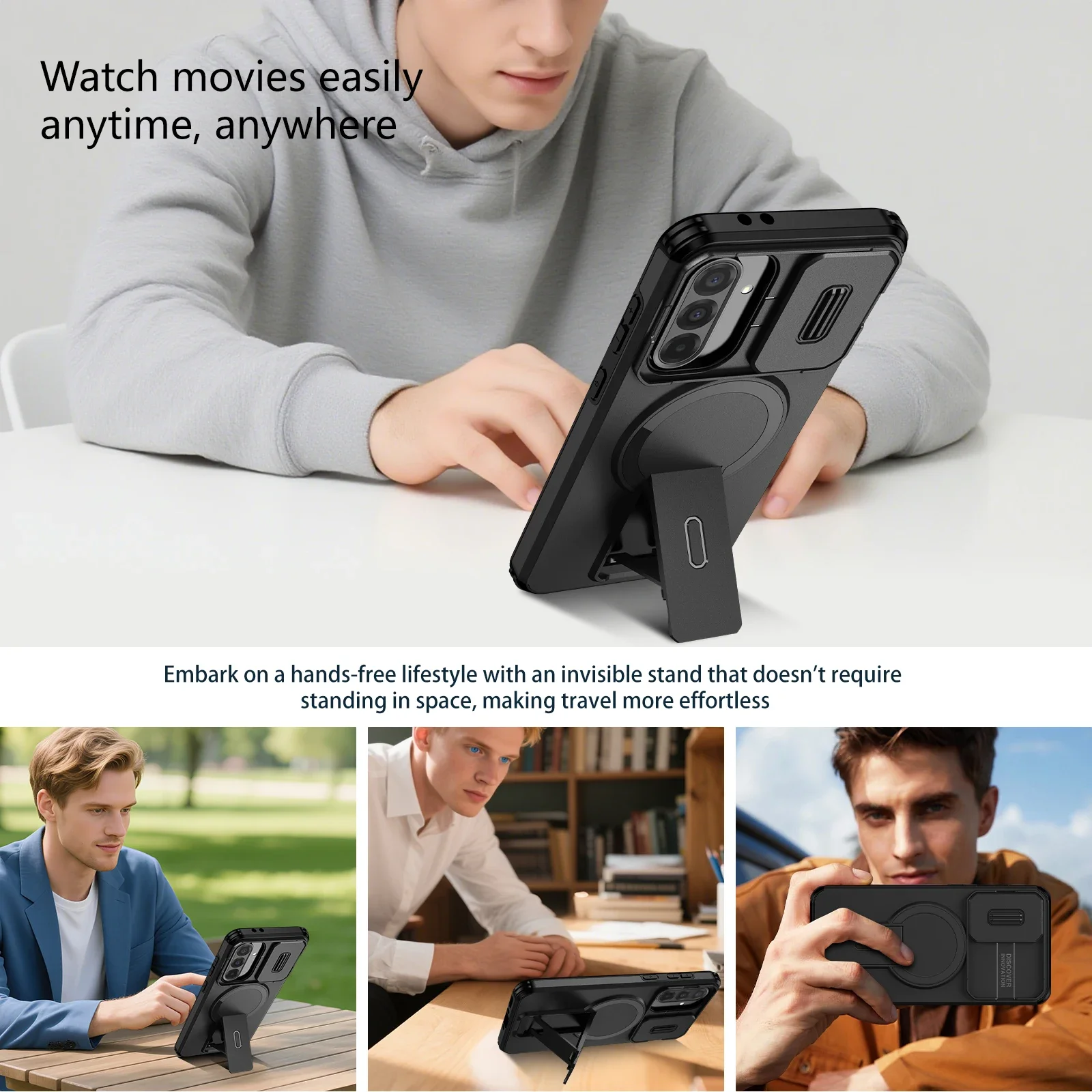 Dual Layer Protective Magnetic Case with MagSafe Compatibility