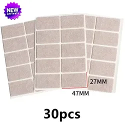 Durable Felt Chair Leg Pads - Scratch - Proof, Non - Slip, Self - Adhesive Floor Protectors (47x27mm - 30pcs)