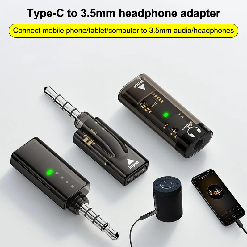 USB-C to 3.5mm AUX Audio Adapter for Headphones and Car Audio Systems