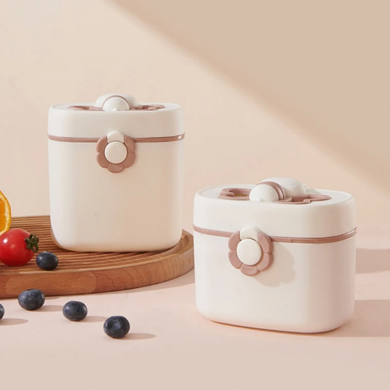 Infant Milk Powder Storage Box Formula Dispenser Container Box Portable Baby Organizing Case with Dual Seal Cover
