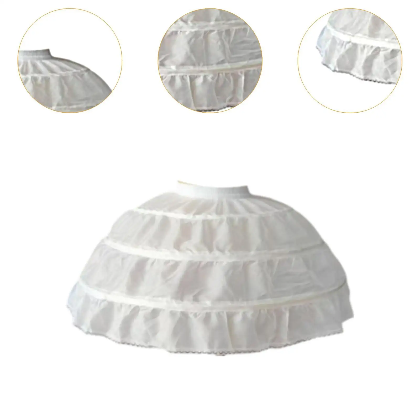 Hoops Petticoat Tulle Petticoat Dress Bustle Versatile Half Slip for Prom Cosplay Party Wedding Stage Performance Role Playing