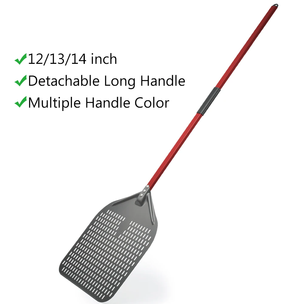 Pizza Peel Pizza Bakeware 12/13/14 inch Pizza Peel Hard Anodized Long Handle Pizza Shovel Almuinum Alloy Handle Shovel Paddle
