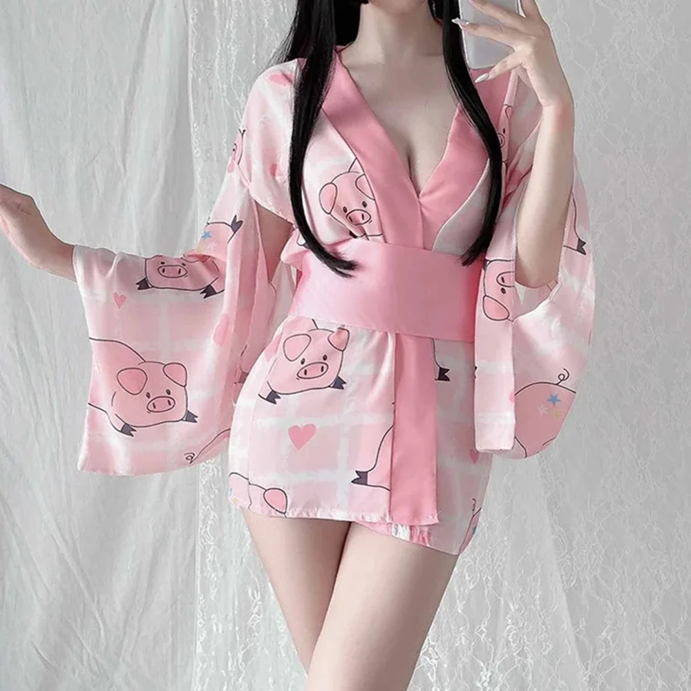 

Japanese Kimono for Women Cardigan kawaii Short Yukata Pajamas Robe Sexy Geisha Vintage Hanbok Clothing korean Traditional Dress