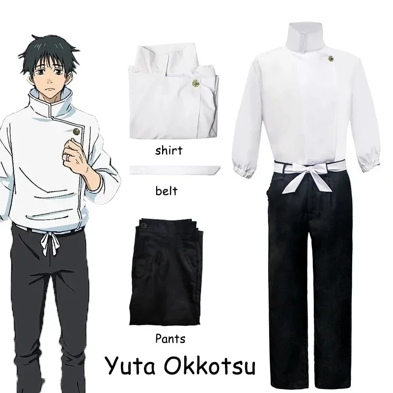 

Anime Yuta Okkotsu Cosplay Costume Men Women Okkotsu Yuta Halloween Uniforms Carnival Suit Tops + Pants + Belt