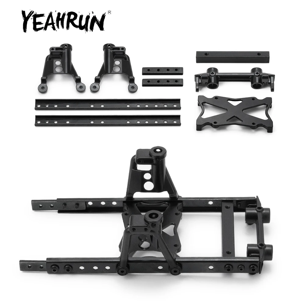 

YEAHRUN Metal Body Chassis Brace Beam Mounting Bracket Shock Tower Set for Axial SCX10 1/10 RC Crawler Car 6x6 Modified Parts