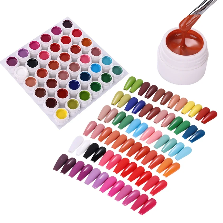 

36 Colors Solid Color Painting Gel Nail Art Design Semi-permanent Varnish Nail Gel DIY Drawing UV Gel Nail Polish for Manicure
