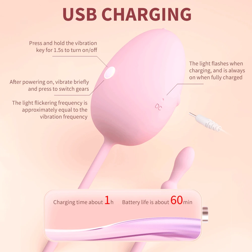 Balls Sex Vibrating Toys for Couple Remote Control 10 Speed Jump Egg USB Massage Dildo Female G- Sp_voghion.com