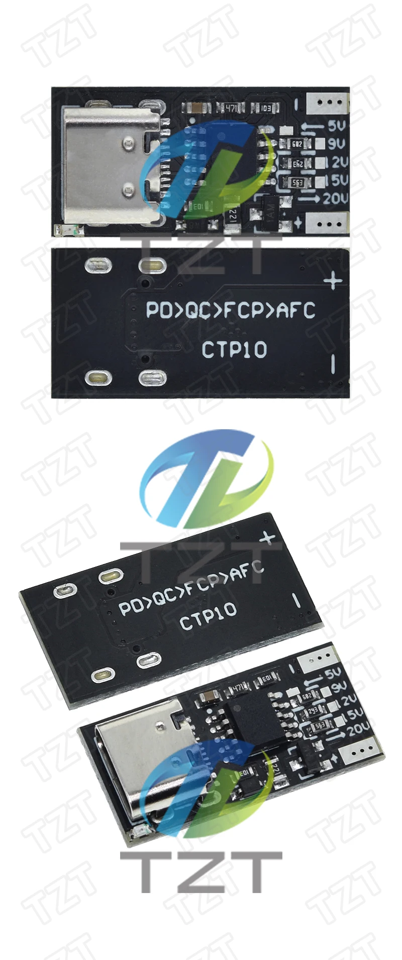 Typ-C PD 2,0 PD 3,0 9V 12V 15V 20V Schnelle Ladung Trigger Realzeitwahl Detektor USB Boost Netzteil Ändern Modul Ladegerät Bord Werkzeuge – Detail 3
