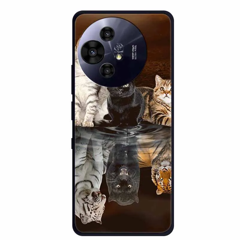 Black Silicone Protective Back Cover - Stylish and Durable Bumper Coque for TCL 50 Pro NxtPaper 5G