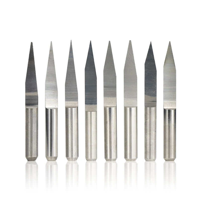 20Pcs CNC V-Shaped Bit Carbide PCB Engraving Bits 3.175mm CNC Router Bit 10/15/20/30 Degree Milling Cutter Tools