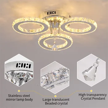 Modern LED Crystal Ring Chandelier 1
