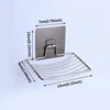 Soap Rack Wall-Mounted Soap Holder Stainless Steel Rack Bathroom Self Adhesive 4