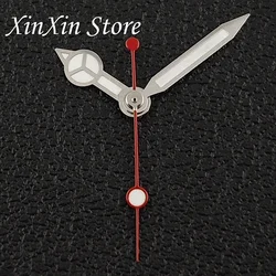 Premium Silver Gold Watch Hands with C3 Luminous Finish - High - Quality (Silver Red)