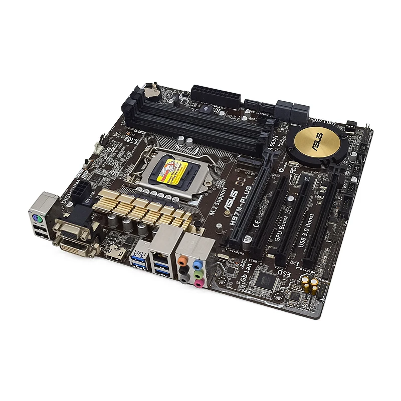 Description Picture 6 of itemASUS H97M-PLUS Micro ATX Motherboard With LGA 1150 Socket for Intel 4th Gen Core i3 i5 i7 Processors Supports 4 DDR3 RAM Slots