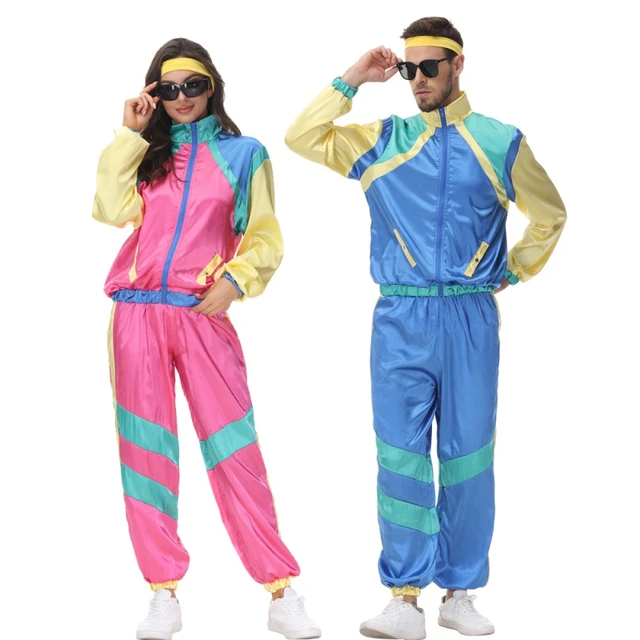 Retro 80s Disco Hippie Costume Ski Sports Jumpsuit Aerobics Costume  Halloween Carnival Party Costume - AliExpress