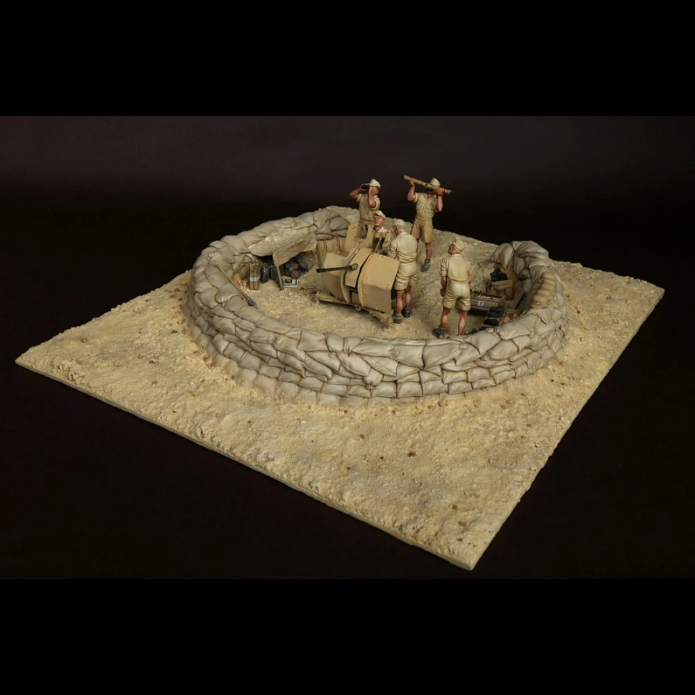 1/35 레진 군인 모델 GK 독일 포병(5개 피규어) 조립되지 않은 미도색 DIY 키트 834