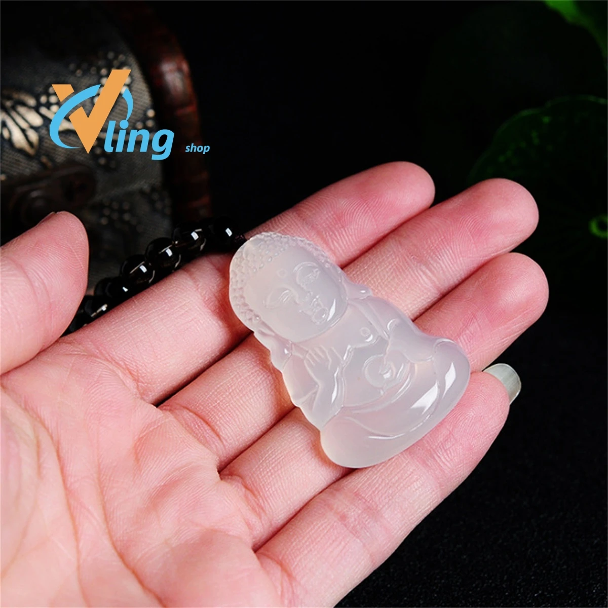 Chalcedony Manufacturers Wholesale  Cute Baby Buddha Pendants Jade Jewelry NecklacesExquisite Fashion Gift Charm Retro Amulet