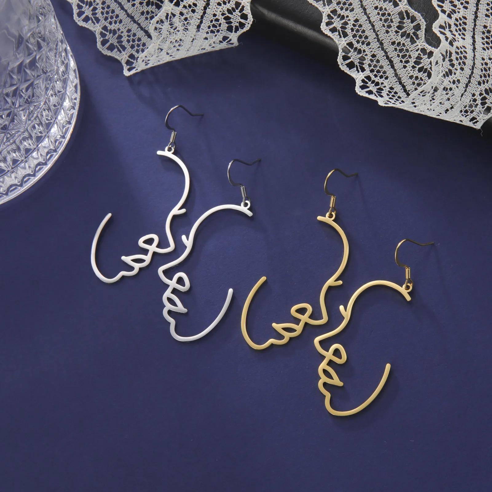 Stilvolle aushöhlen Gesicht baumeln Ohrringe Persönlichkeit übertrieben symmetrische abstrakte Gesicht Silhouette Ohrringe Frauen Schmuck Geschenke – Detail 15