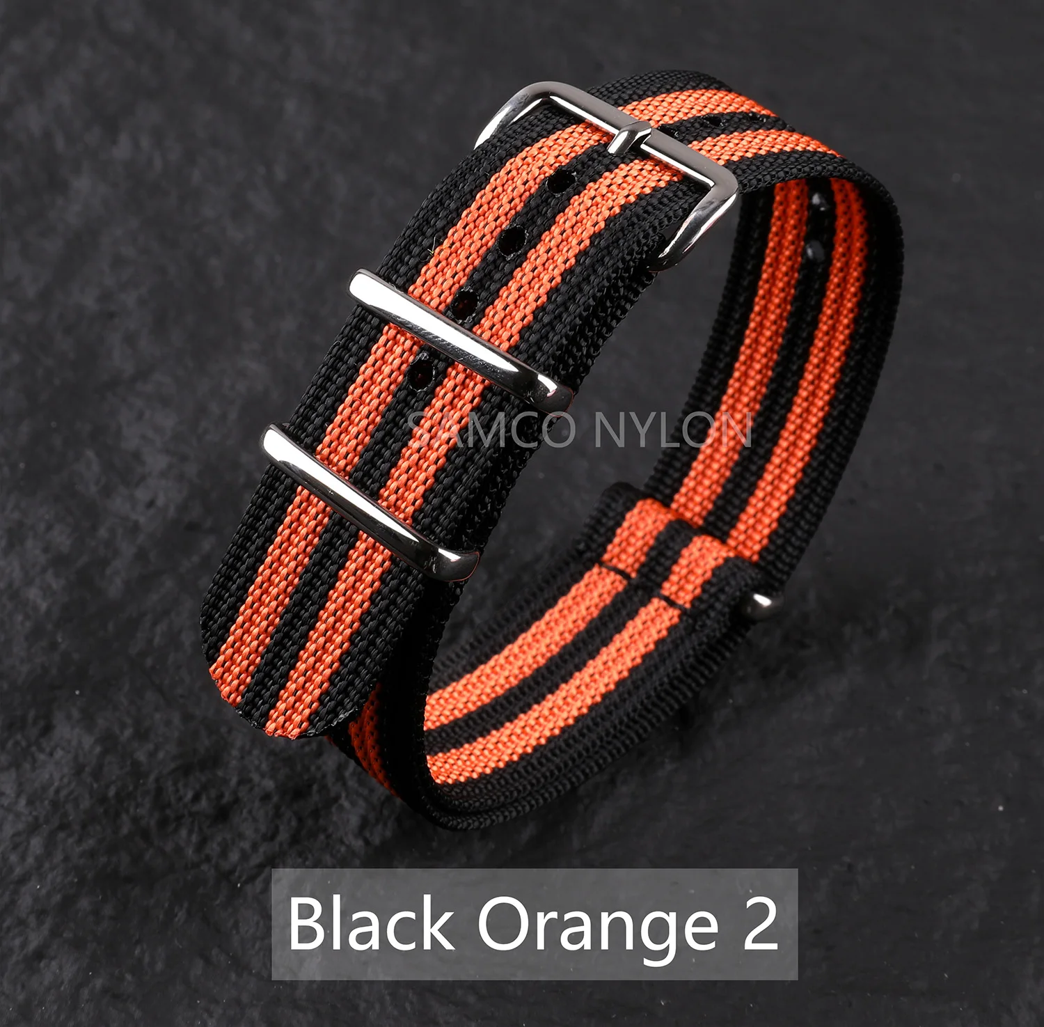 Durable Ribbed Nylon Watch Band - Comfortable & Washable Military-Style Strap for Men