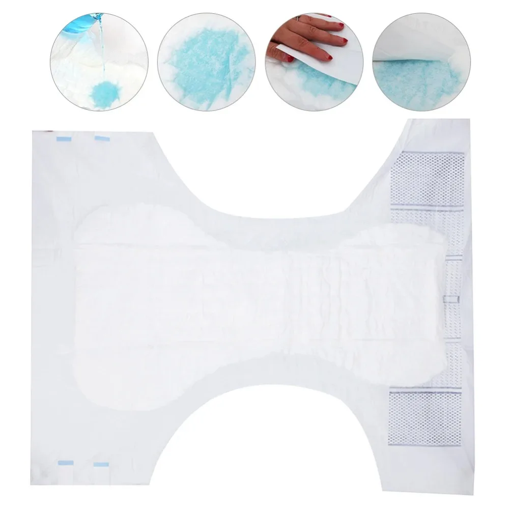 10PCS/Pack Adult Elderly Diapers Disposable Maternal Care Mats Fast Absorption Comfortable Leak-Proof Diaper Life Care Unisex XL 5
