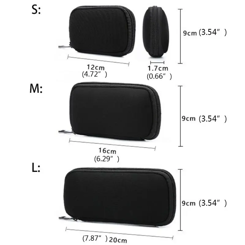 Portable Disk USB Drives for Case Shockproof Travel Protective Storage Bag 6/10 Slots