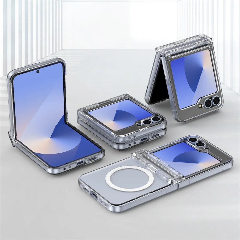Matte PC Shockproof Hinge Protector Case with Magsafe - Solid Color