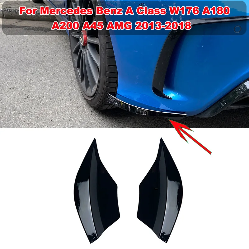 

Rear Bumper Splitter Air Vent Cover Trim Canards For Mercedes Benz A Class W176 A180 A200 A45 AMG 2013-2018 Car Accessories