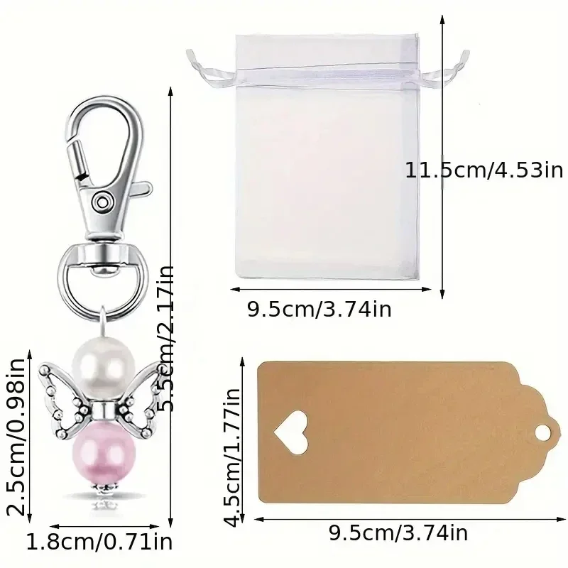 Christening Guardian Angel Keychain Colorful Baby Baptism Souvenir Wedding Decorations