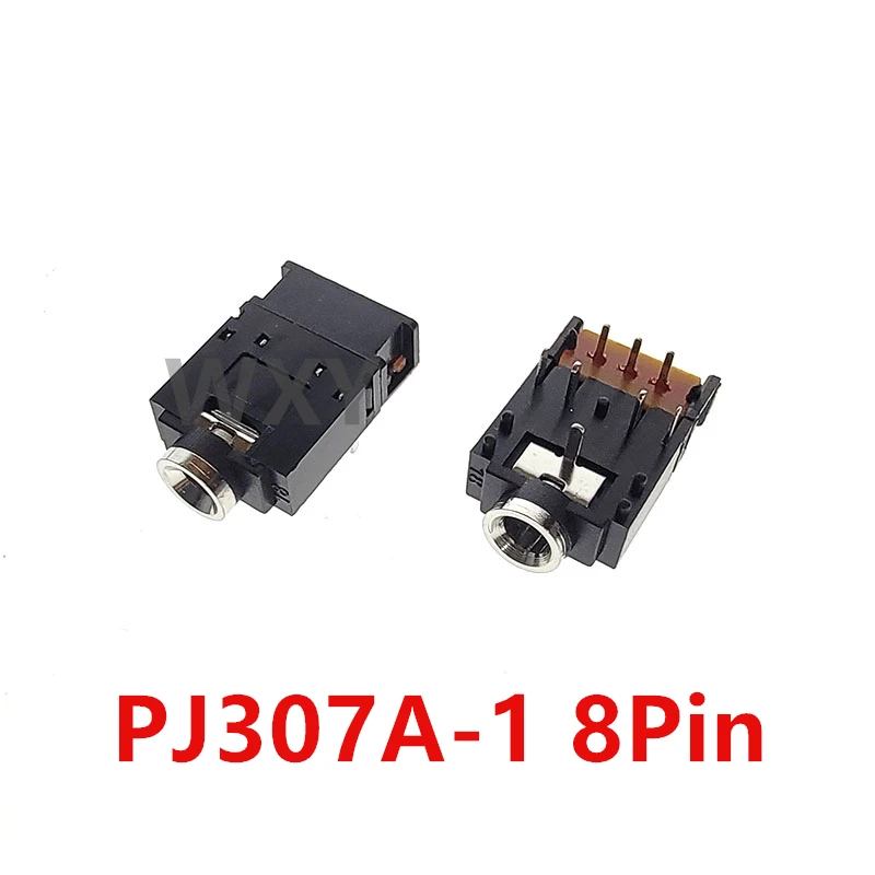 PJ-307 3.5mm 8Pin/11 핀 스테레오 오디오 잭 소켓 PJ307A PJ307B 3.5MM 듀얼 채널 암 헤드폰 커넥터(스위치 포함)