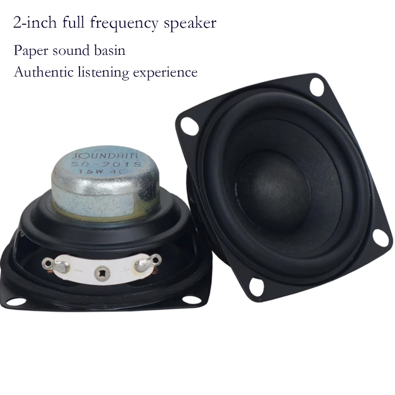 Hifi 2 Inch Full Range Speaker 4 Ohm 8 Ohm 15W DIY AudioTreble Mediant Bass Loudspeaker Computer TV Bluetooth Music Speakers