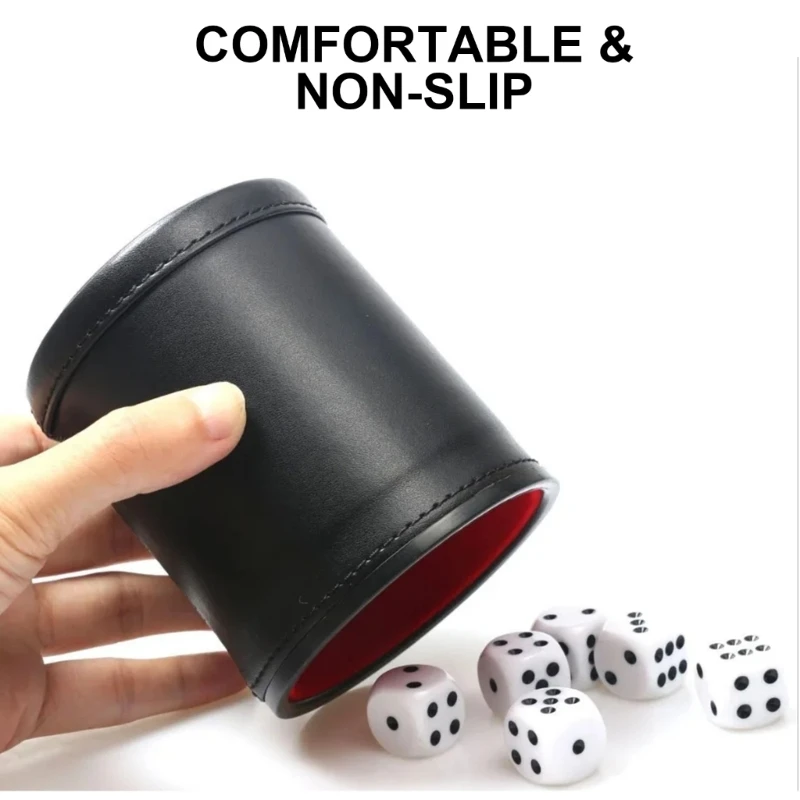 Dice Cup Leather Dices Shake Container