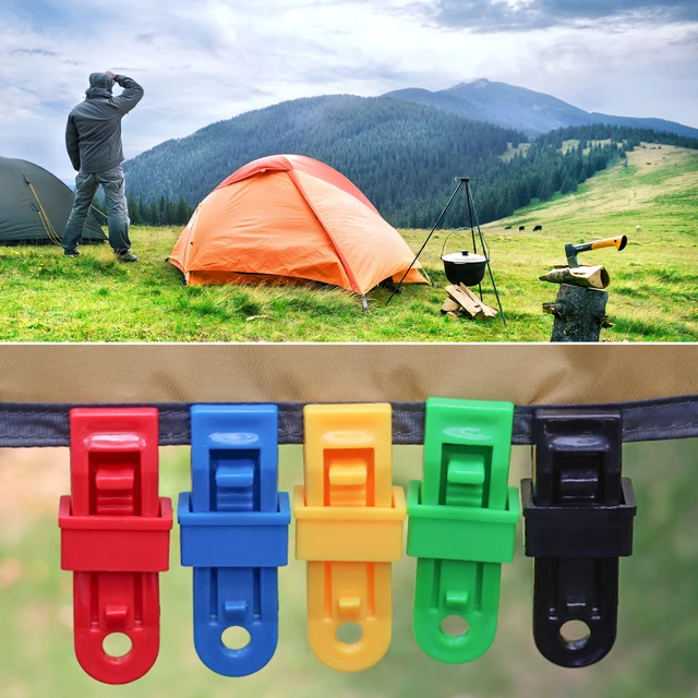Mini Kerti Árnyékoló Ruhás Klip Sátor Szél Kötélbilincsek Állítható Nagy Teherbírású Záró Kemping Kellékek - Image 2