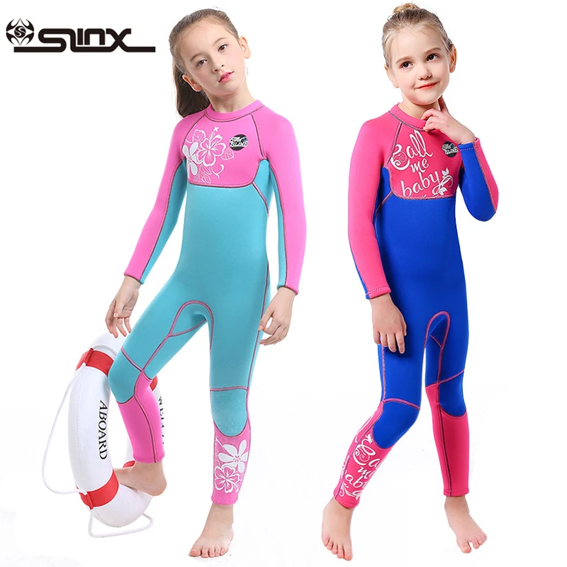 SLINX traje de neopreno de 3mm para niña, traje de buceo de manga larga,  traje de baño para surfear, natación, esnórquel, mantiene el calor| | -  AliExpress
