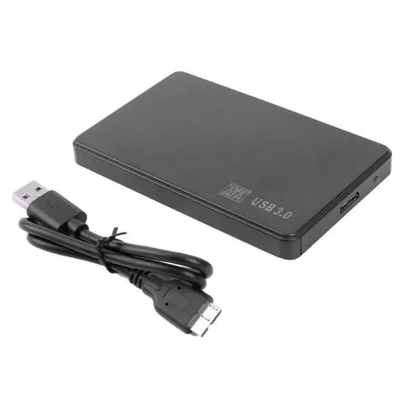 2.5인치 SATA to USB3.0 HDD 인클로저, SSD 외장 스토리지용 모바일 하드 드라이브 케이스, USB3.0 케이블 포함 ABS 하드 박스