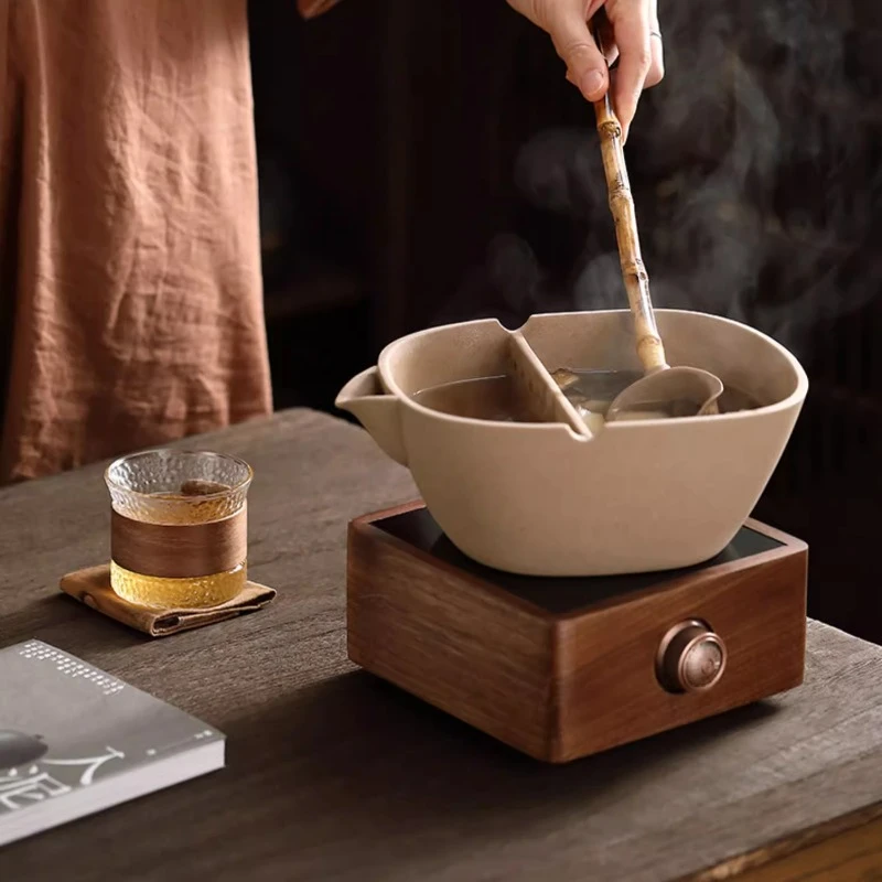 Electric Tea Warmer Stove Household Tea Boiler Set Electric Ceramic Stove Crude Pottery Pot самовар