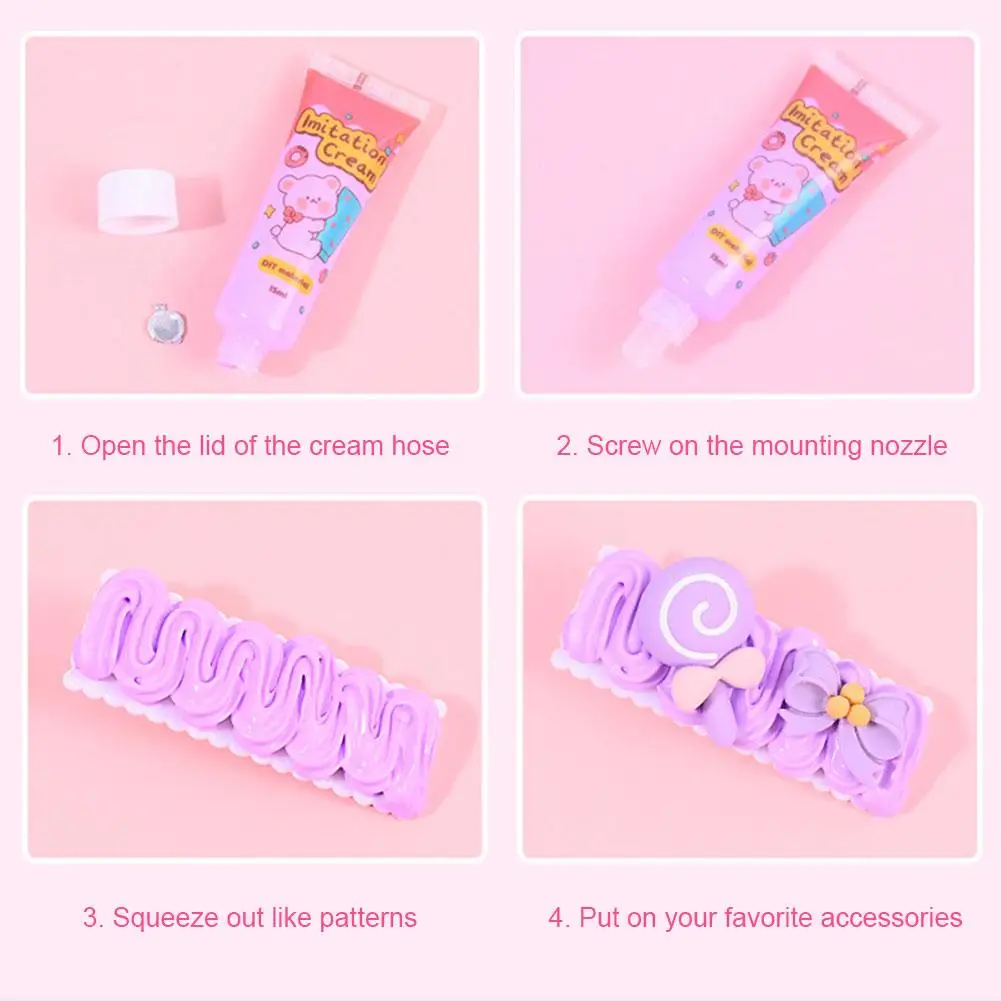 Liquid Glue Plastic Glue Tips 15ml Cream Glue DIY Mobile Phone Shell Material Homemade Hairpin Goo Card Stationery Box Resin Accessories