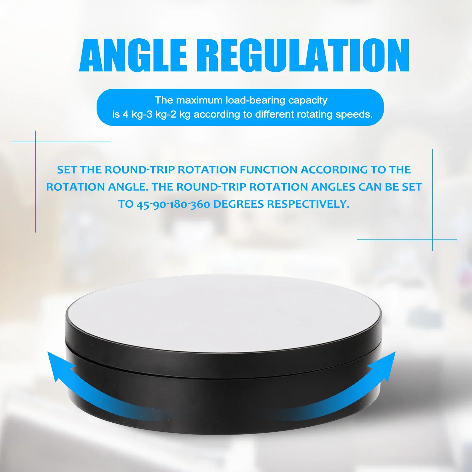 Rotating Display Stand Max Load 4KG Multifunctional Rotating Display Stands Electric Turntable 360&deg; Rotation Noiseless Rotating Table Jewelry Stand