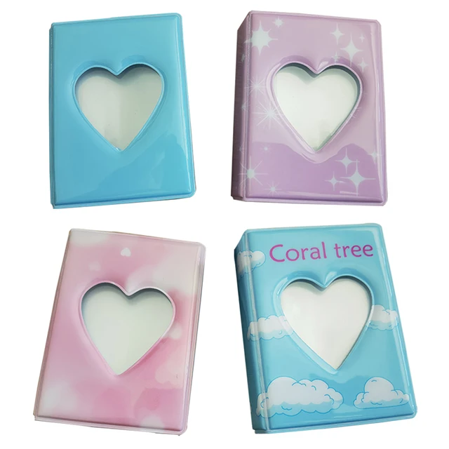 3 Inch Mini Photo Album Storage Album Cute Cartoon Heart Hollow Album .