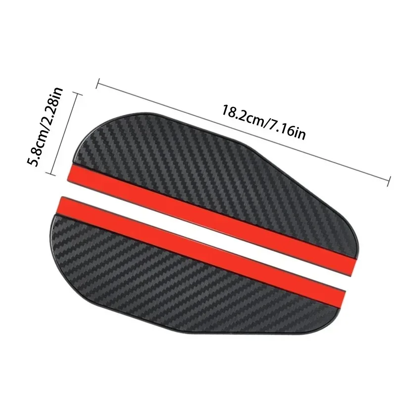 Car Rearview Mirror Rain Eyebrow Carbon Fiber Pattern Rain Cover Sun Visor