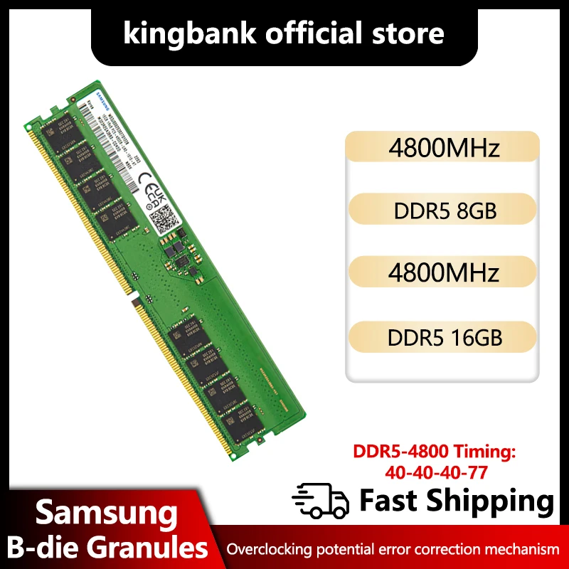 Kingbank 8gb 16gb,メモリモジュール,ddr4,ram,クロックレートDDR5-4800Mhz/3600mhz,ddr5,ram,rom,ddr4,avec 8gbx2,4800mhz AliExpress Mobile