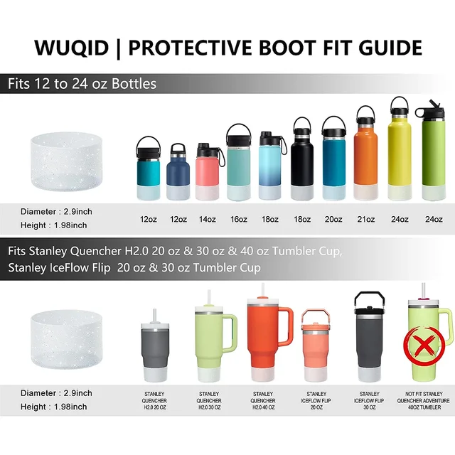 Silicone Boot for Stanley 40 oz Quencher Adventure Tumbler and IceFlow Flip 30  oz 20 oz, Stanley Cup Accessories Protector - AliExpress