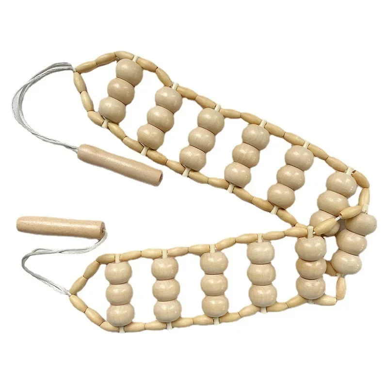 

Wood Back Massage Roller Rope, Wood Therapy Cellulite Massage Tools, Self Massage Tools for Neck Leg Back Pain Relief Body Care