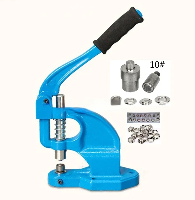 

Easy Operated Button Making Hole Machine 6/8/10/12mm Manual Eyelet Punch Machine Grommet for Banner Curtain Ring Shoes