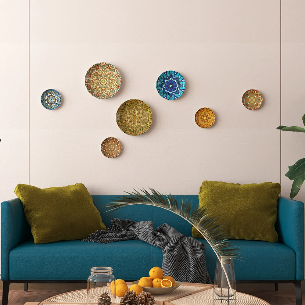 Bohemian Ceramic Decorative Hanging Plate 6