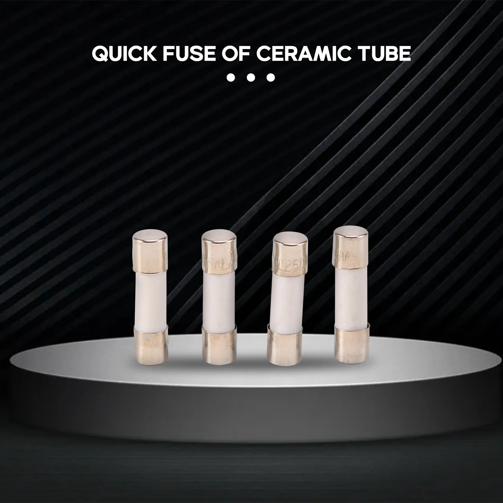 10Pcs 250V 0.5A 500mA Fast Blow Ceramic Fuses Tubes 5mm x 20mm