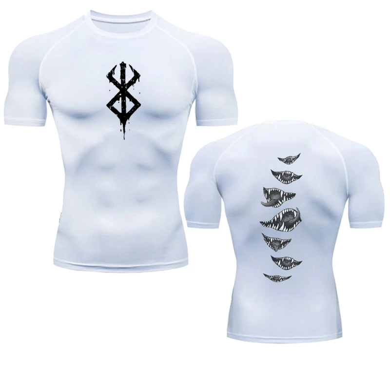 Anime Berserk Guts Men's Compression Shirt Fitness Sport Running Tight