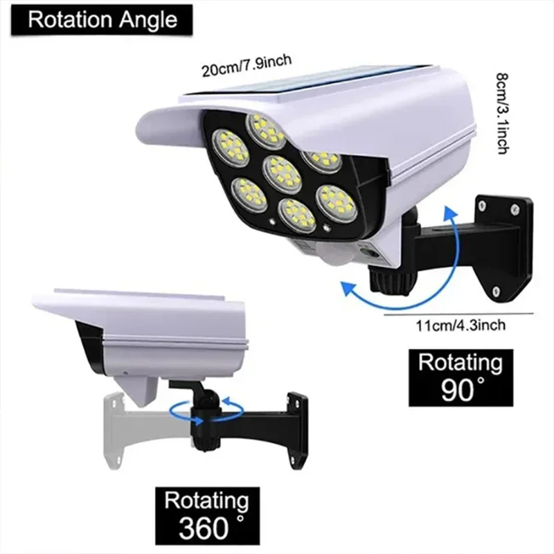 77LED Solar Light Simulation Security Dummy Camera Motion Sensor Outdoor Night L