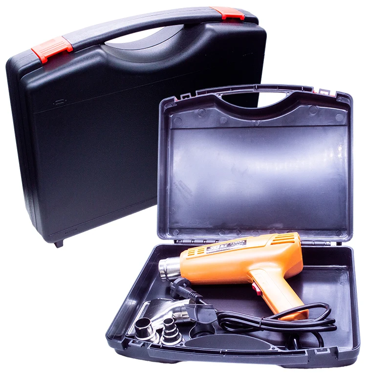 PP plastic suitcase portable hardware tool box case with foam for heat gun hair dryer hot air guns multifunction