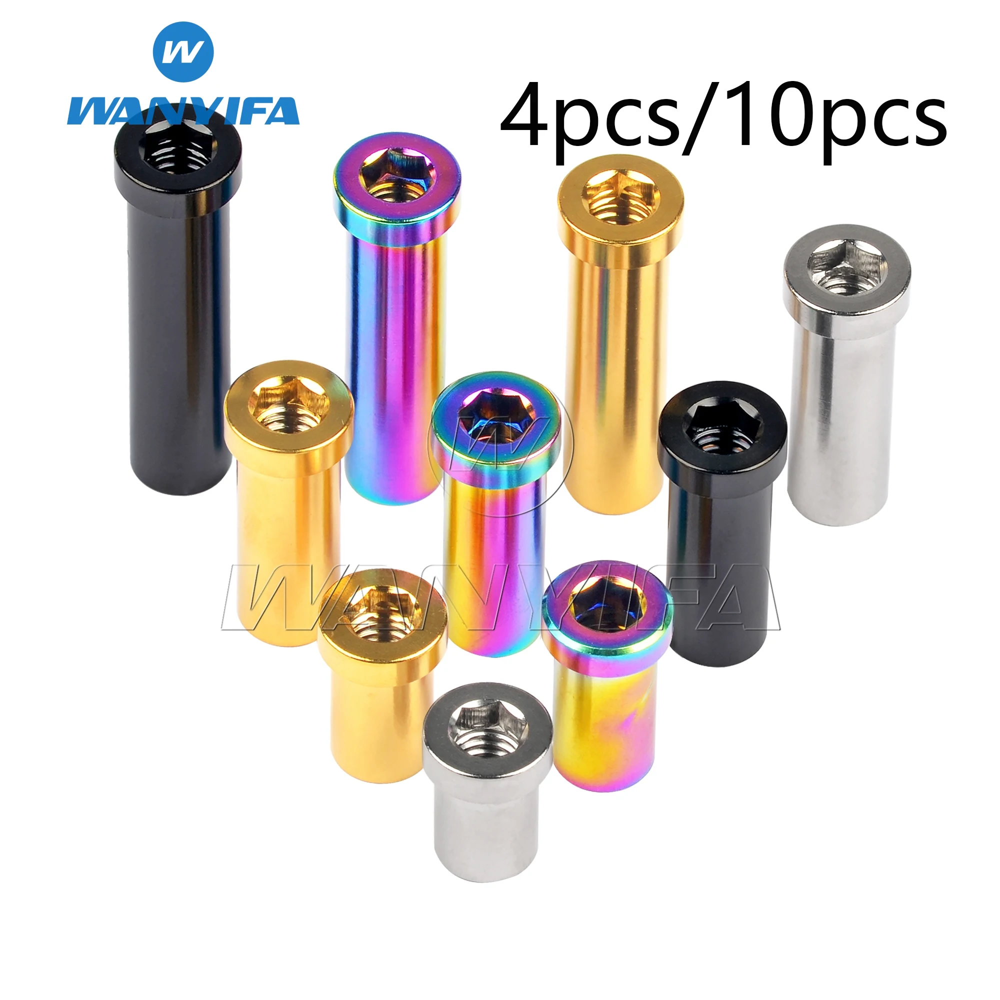 Porca de Titânio para Pinça de Freio de Bicicleta de Estrada Comprimento Total 13 15 17 23 25 315 33 35 mm c Clamp Fix Parts 10 Pcs Wanyifa-m6